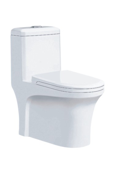 Spiral type one-piece toilet