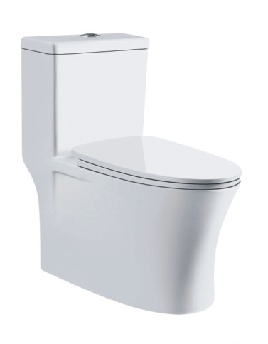 Spiral type one-piece toilet