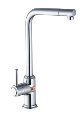 Kitchen sink with single handle