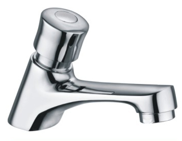 Delay basin faucet