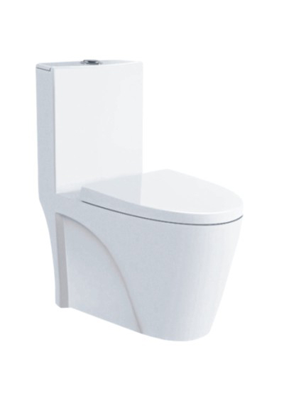 Spiral type one-piece toilet